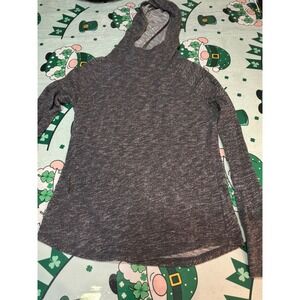 Marmot Womens Space Dye Heather Gray Pullover Hoodie Raglan Thumbhole Medium